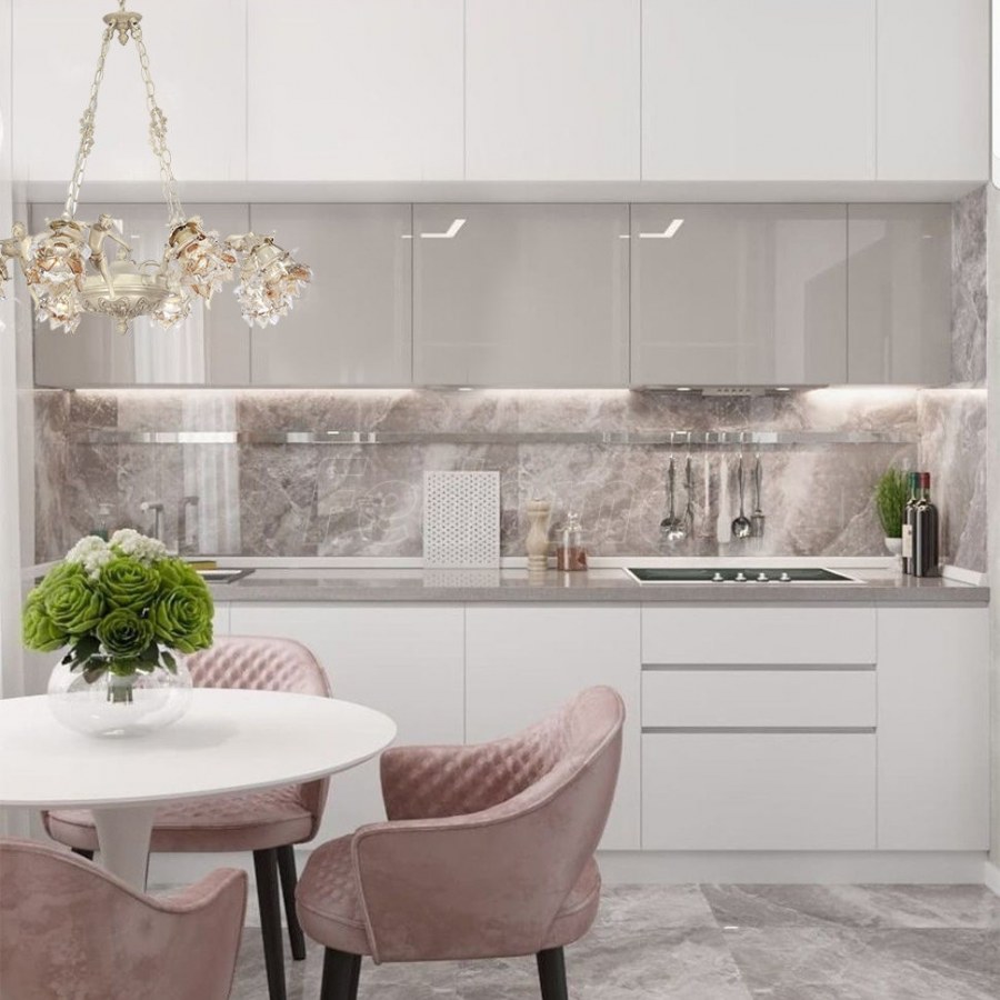 Стильная белая кухня