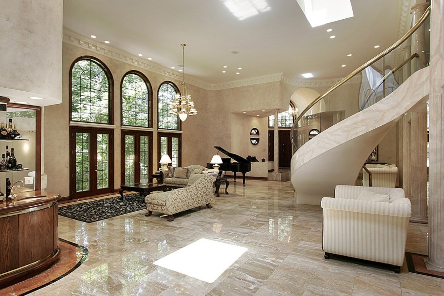 Мрамор в интерьере квартиры