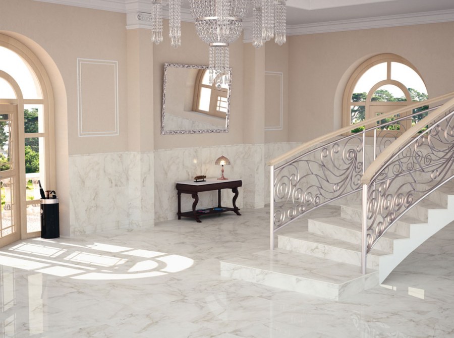 Мраморные полы в доме