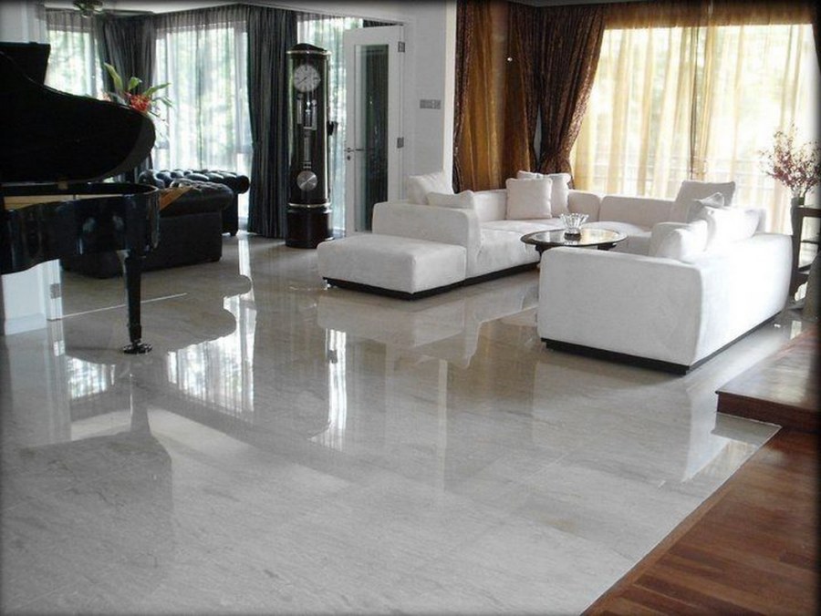 Пол из мрамора в квартире