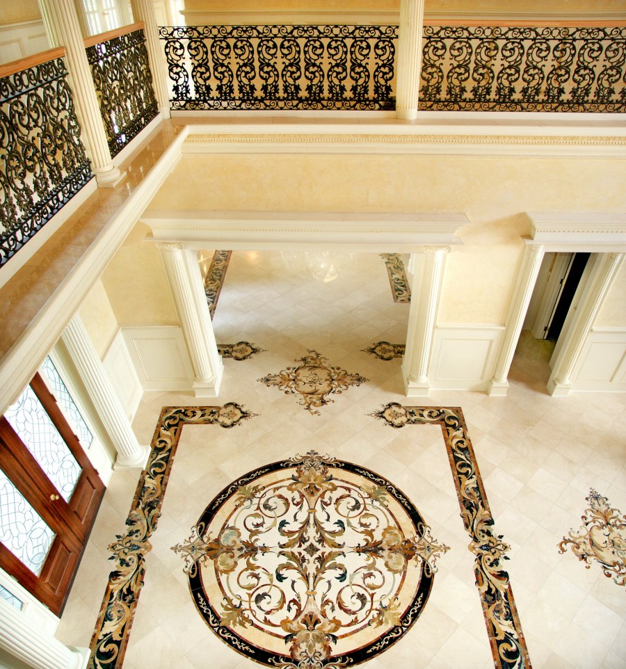 Красивые полы из мрамора