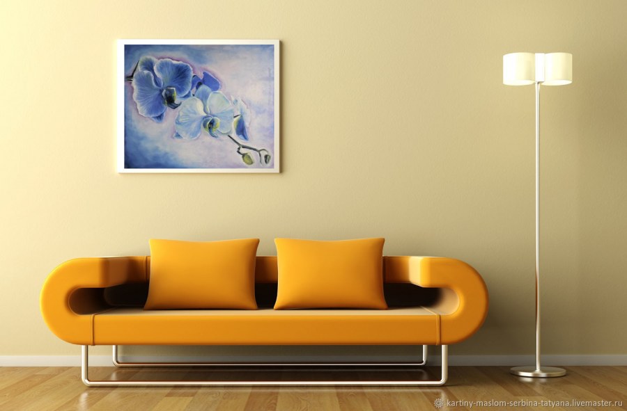 Картина на стене в интерьере