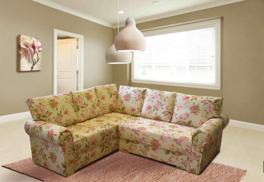 Голубой диван в интерьере