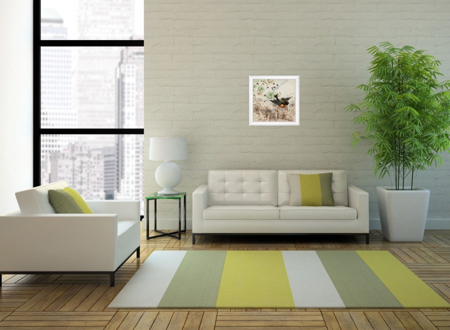 Желтый диван в интерьере