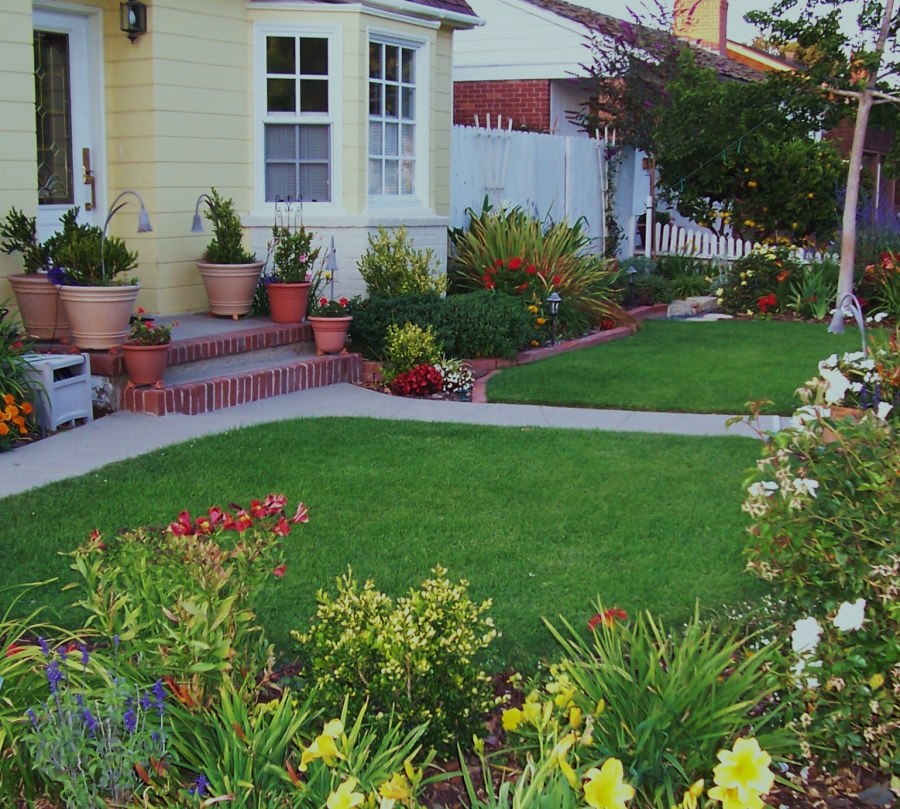 Газон перед домом