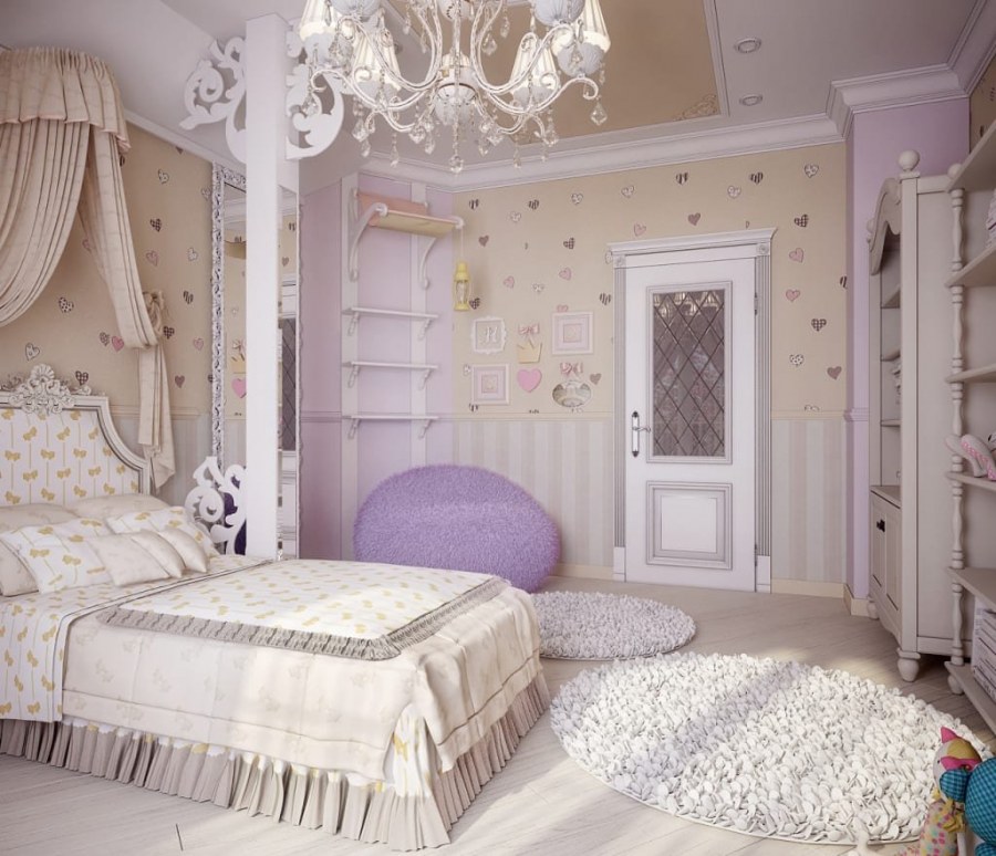 Спальня для девочки в классическом стиле