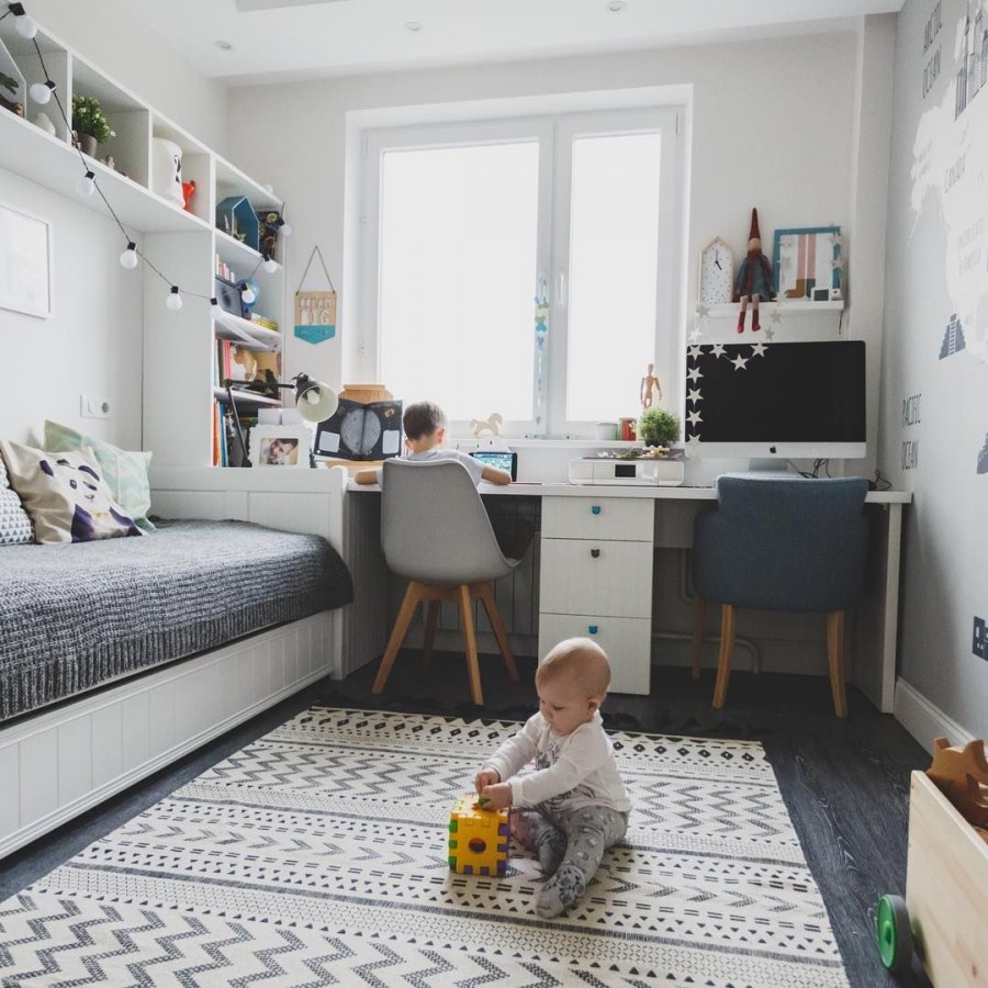 Комната для мальчика в зеленых тонах