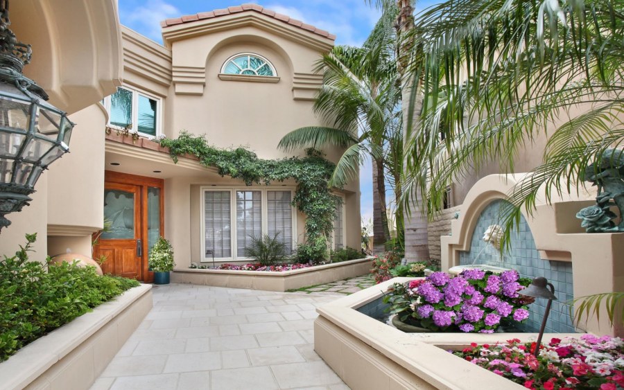 Шикарный дом с пальмами