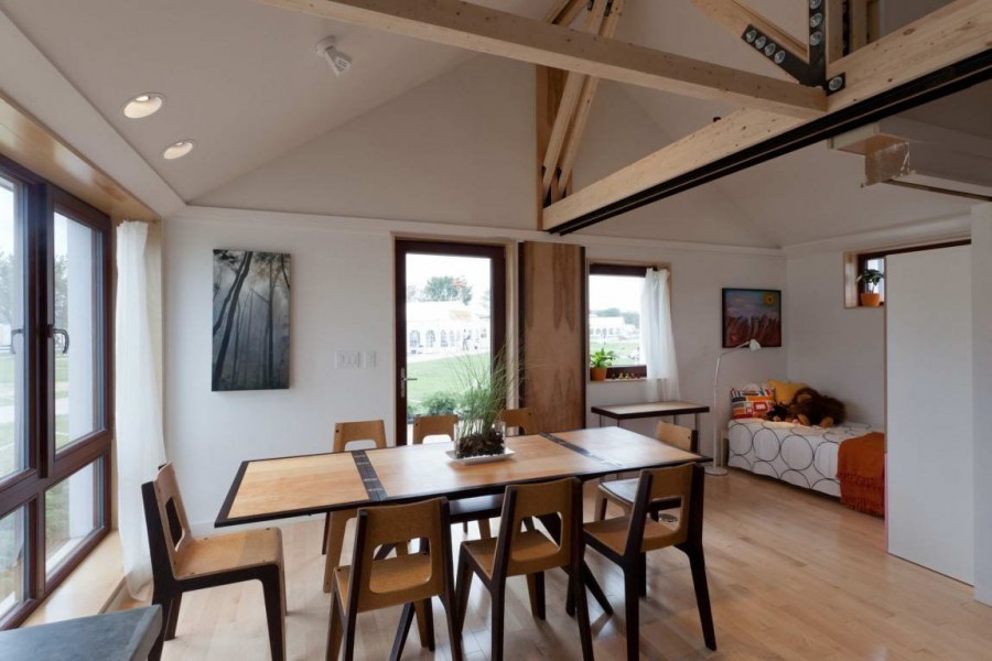 Интерьер дома в стиле фахверк