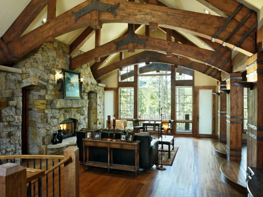 Тимбер фрейм интерьер