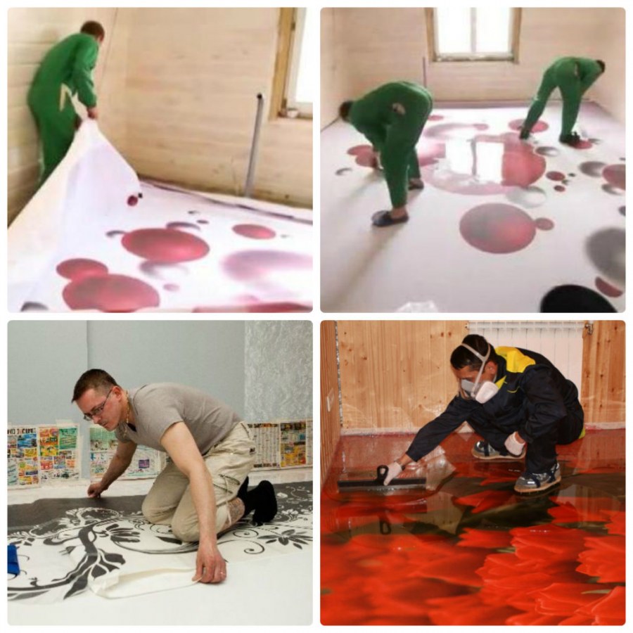 Наливные 3 д полы технология