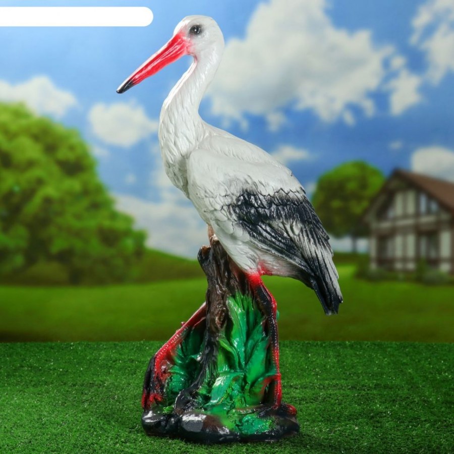 Садовая фигура "Аист малый №3"