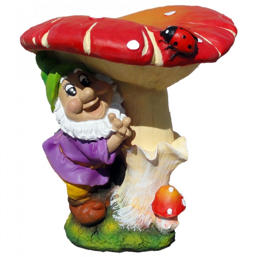 Фигурка Садовая "Гном в грибном домике" 169297