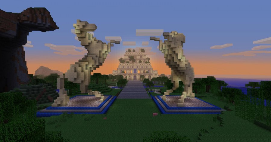 Сад в МАЙНКРАФТЕ постройка