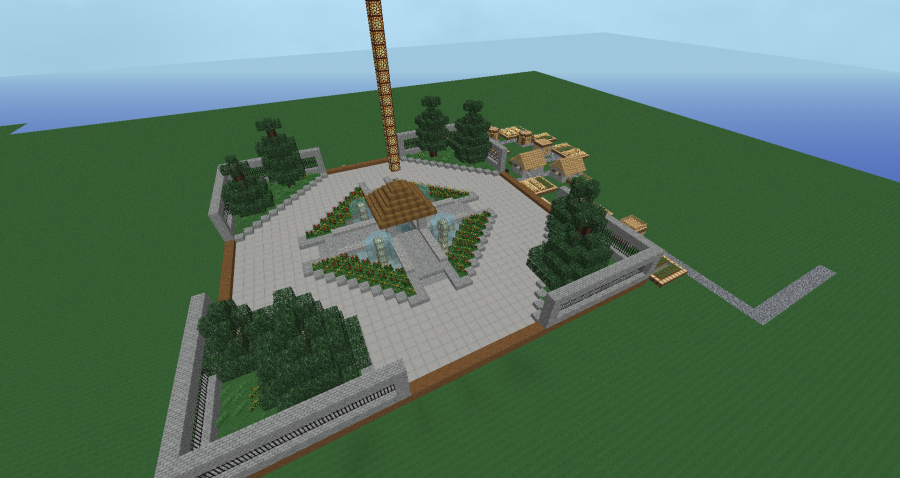 Постройка парка в МАЙНКРАФТЕ