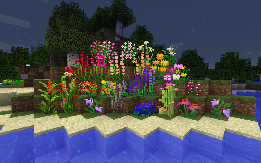 Цветочный биом в майнкрафт