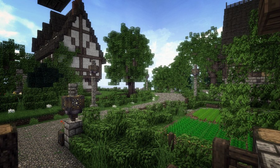 Красивый сад в МАЙНКРАФТЕ