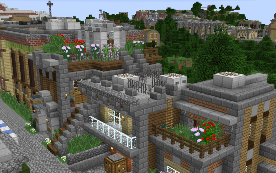 Дворик в МАЙНКРАФТЕ