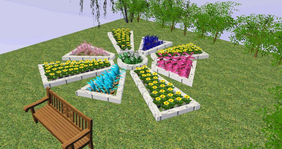 Макет клумбы