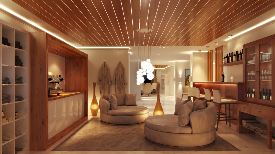 Интерьер спа комнаты в загородном доме