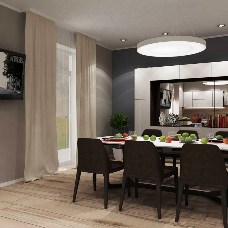 Гостиная Объединенная со столовой