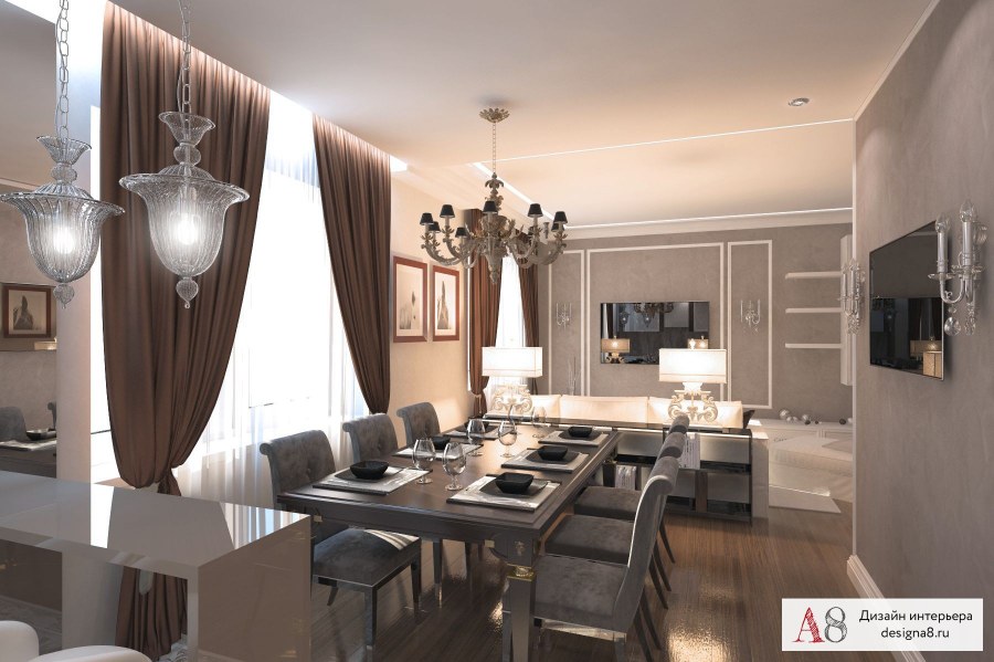 Гостиная со столовой