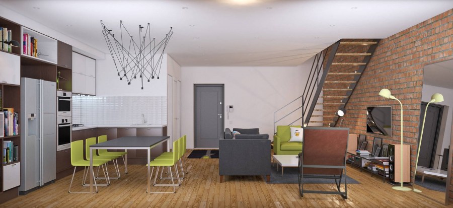 Двухуровневая квартира в таунхаусе