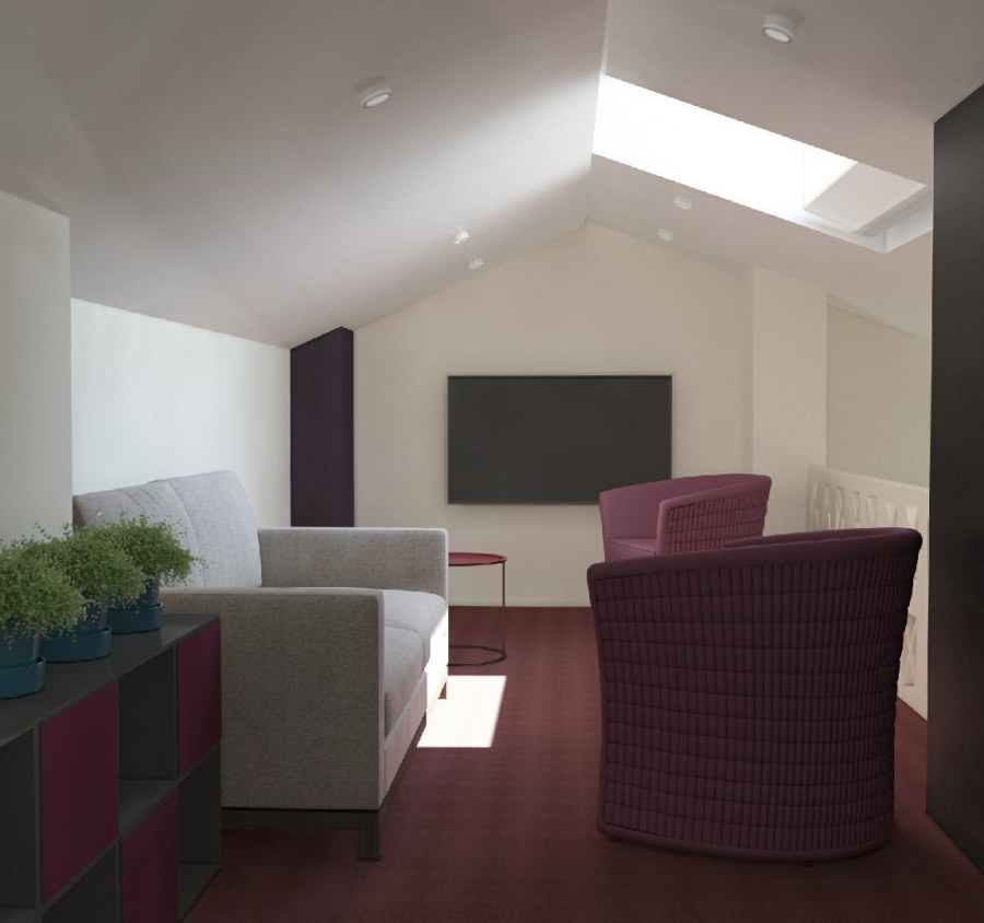 Маленький совмещенный санузел в эко стиле