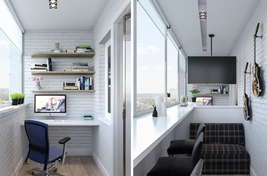 Рабочее место на балконе