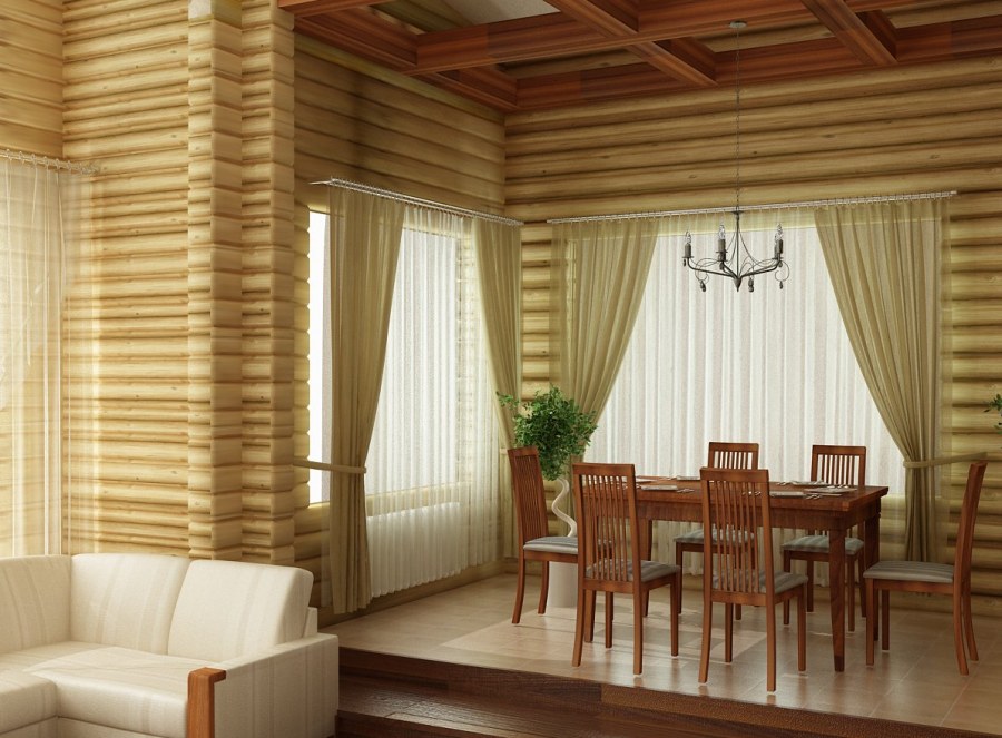 Внутренняя отделка деревом загородных домов