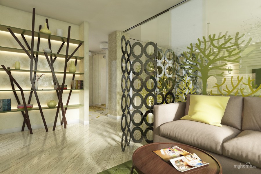 Необычные деревянные перегородки