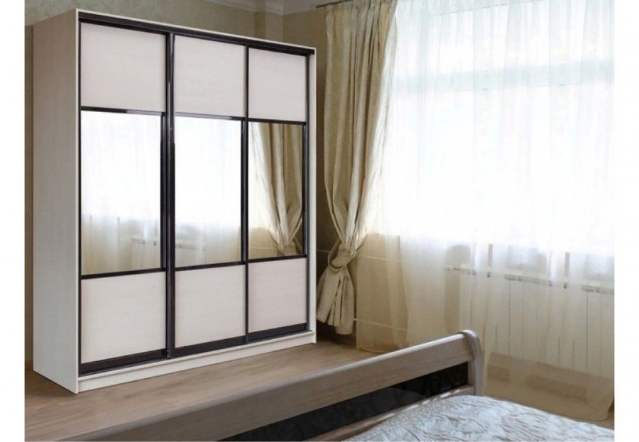 Шкаф-купе комбинированный с зеркалом