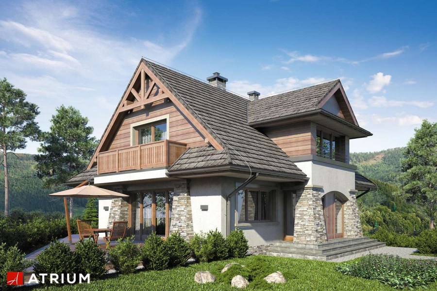 Шале с мансардой и террасой проекты