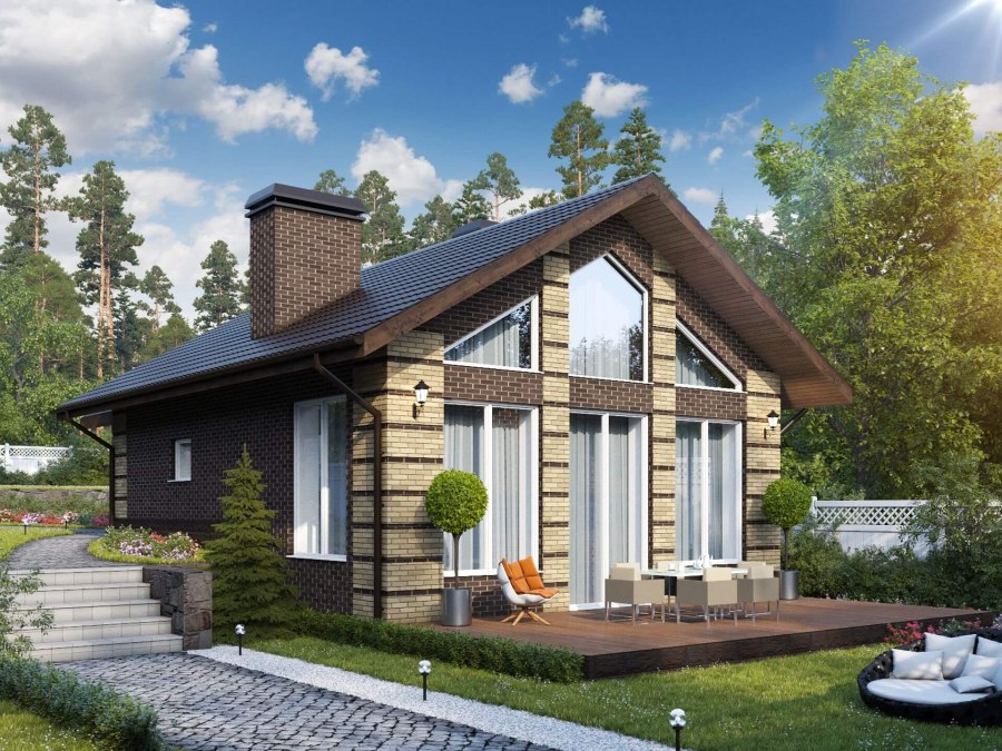 Двускатная крыша Шале