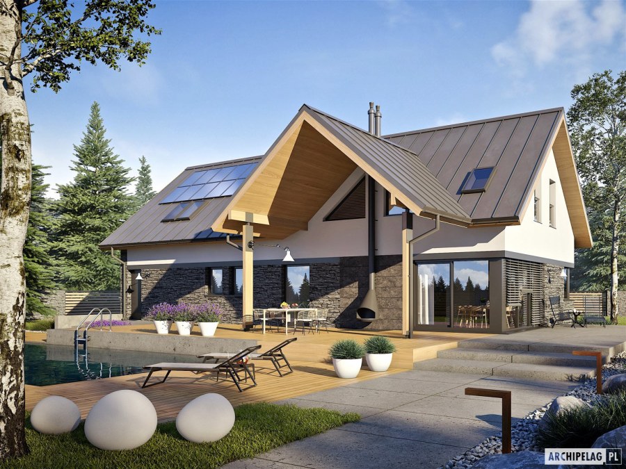 Дом Шале с гаражом