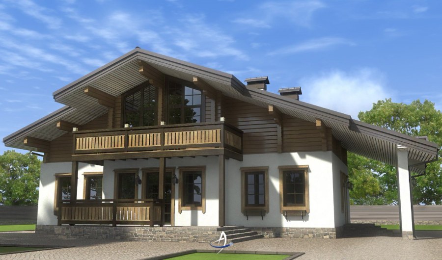 Стиль Шале фасад