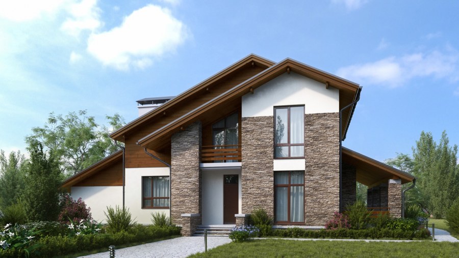 Дом в стиле Шале с гаражом