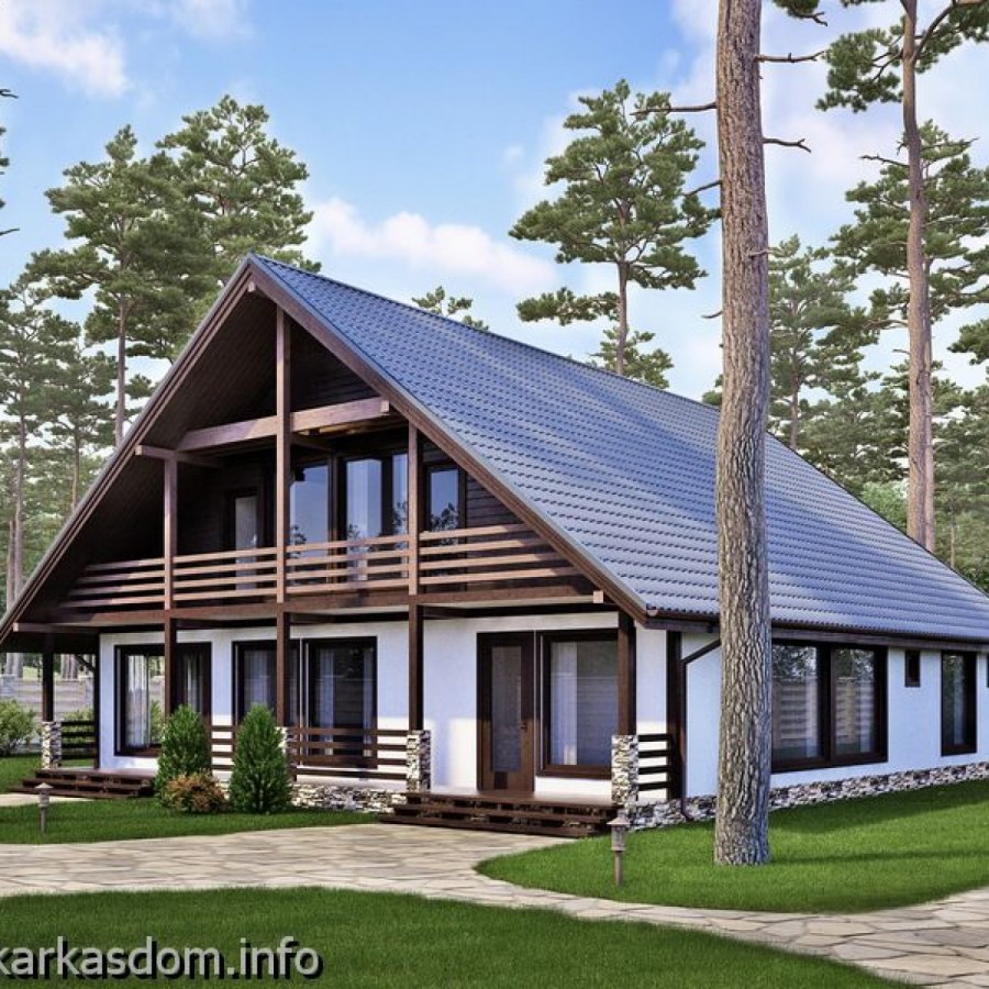 Дом в стиле Шале с цокольным этажом