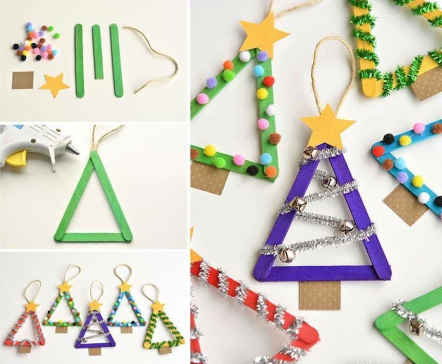 Новогодние украшения с детьми