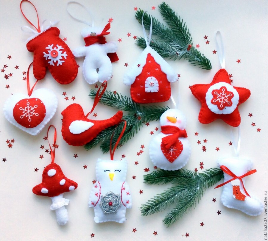 Войлочные новогодние игрушки