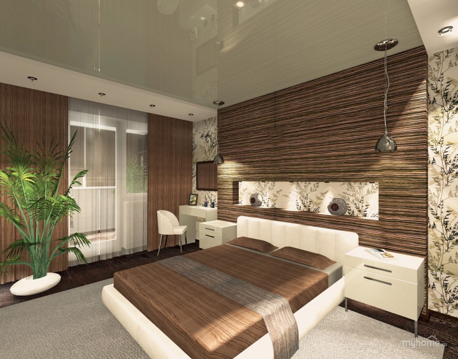 Современная спальня в эко стиле