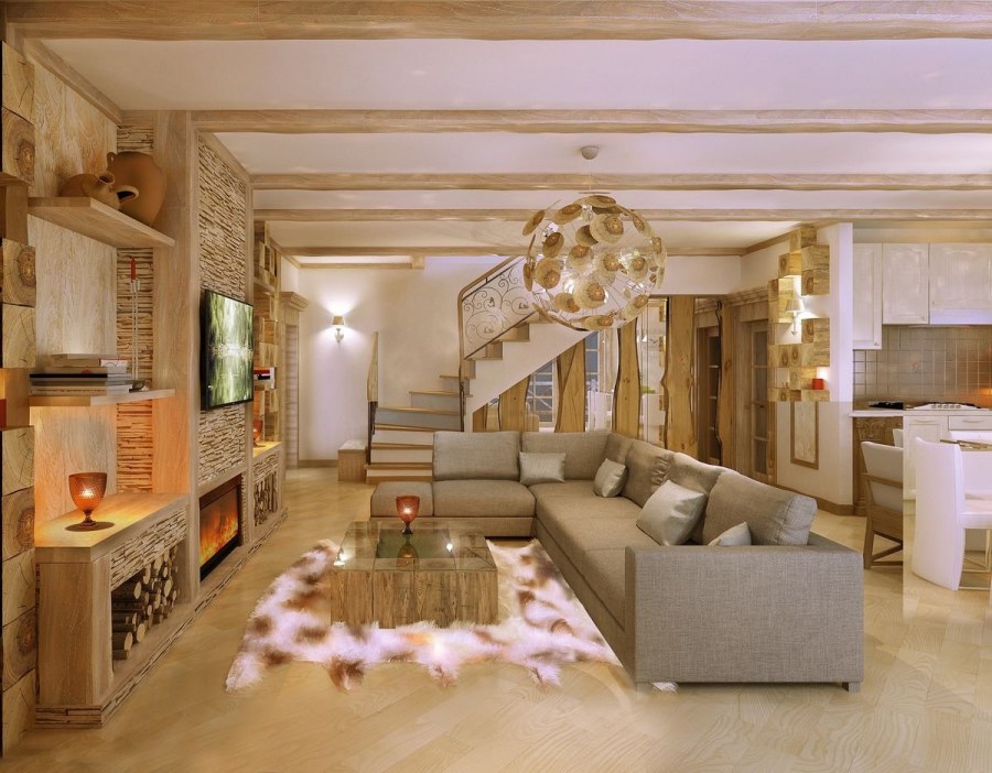 Дачный домик внутри