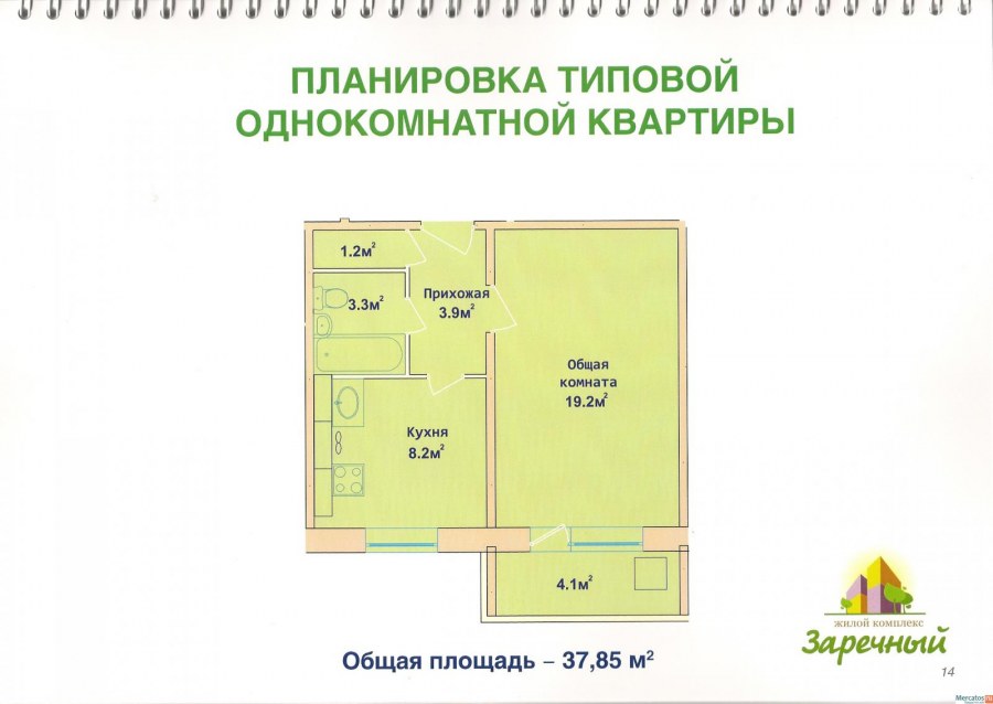 Типовые планировки однокомнатных квартир