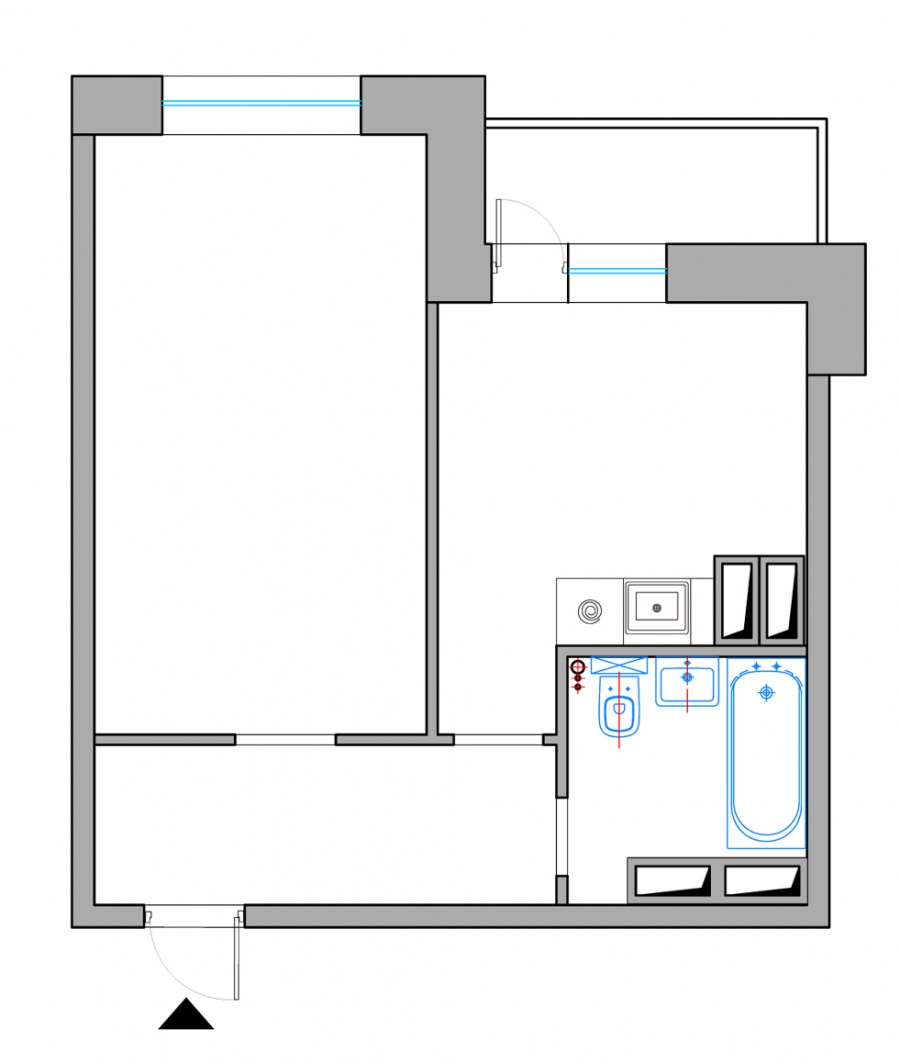 Стандартная однушка планировка