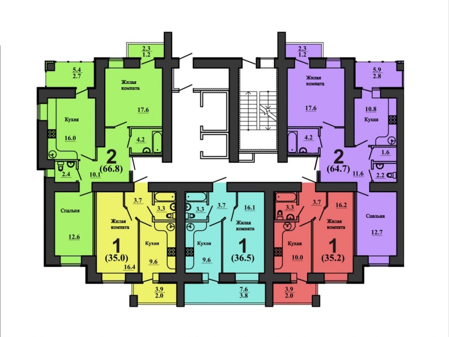 Магнитогорская 2в планировка типового этажа