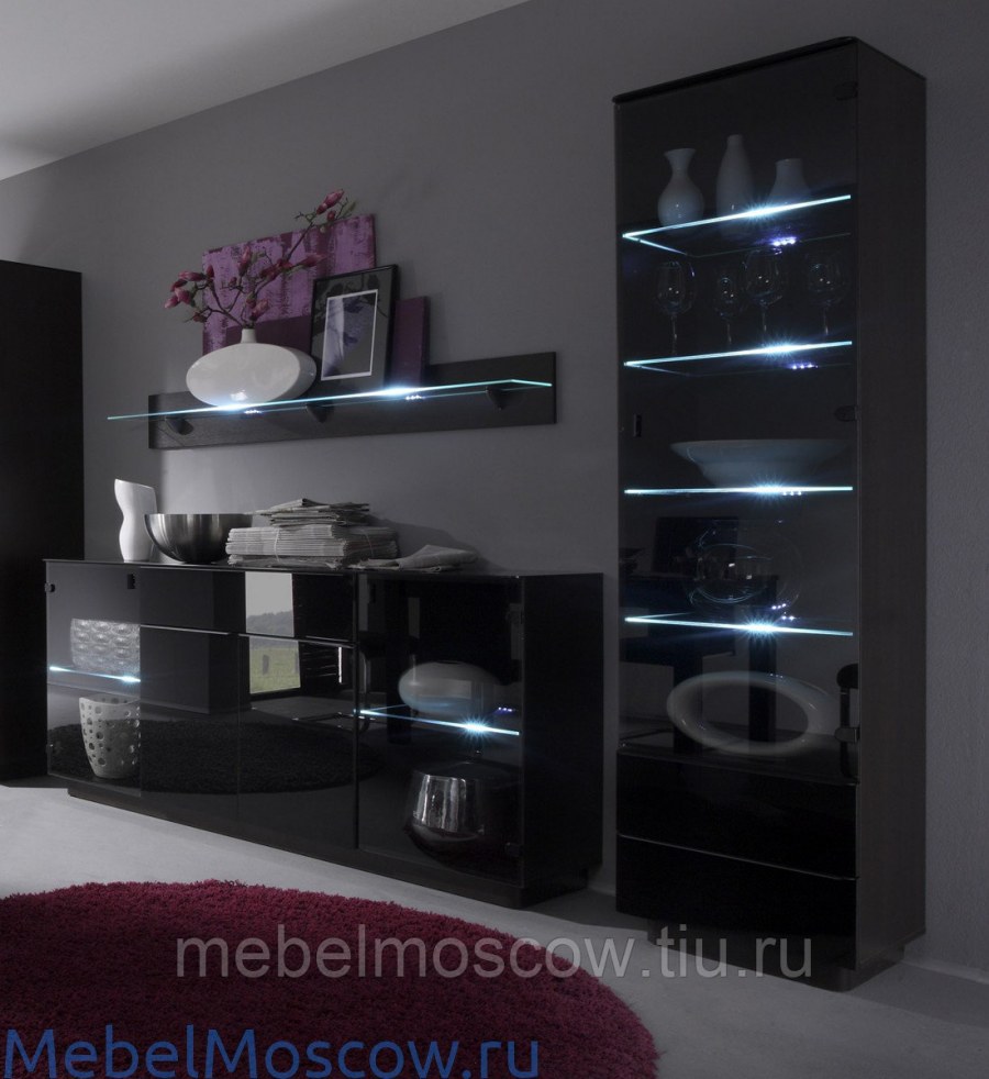 Гостиная Helvetia Lee черный глянец