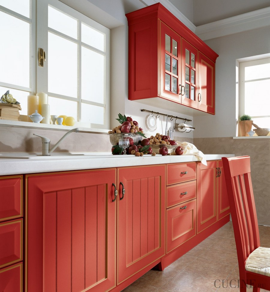 Розовая кухня в интерьере