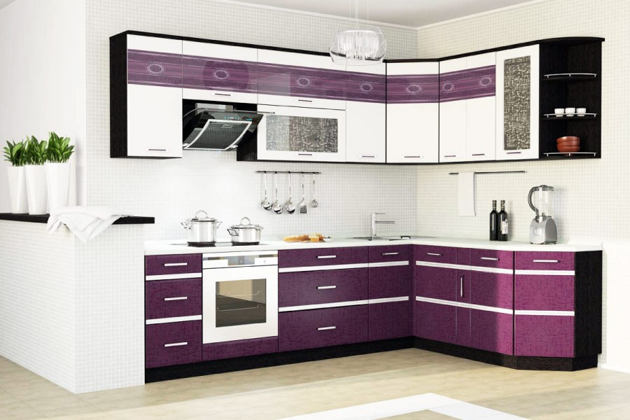 Кухня Валерия Сурская мебель модули бордовая