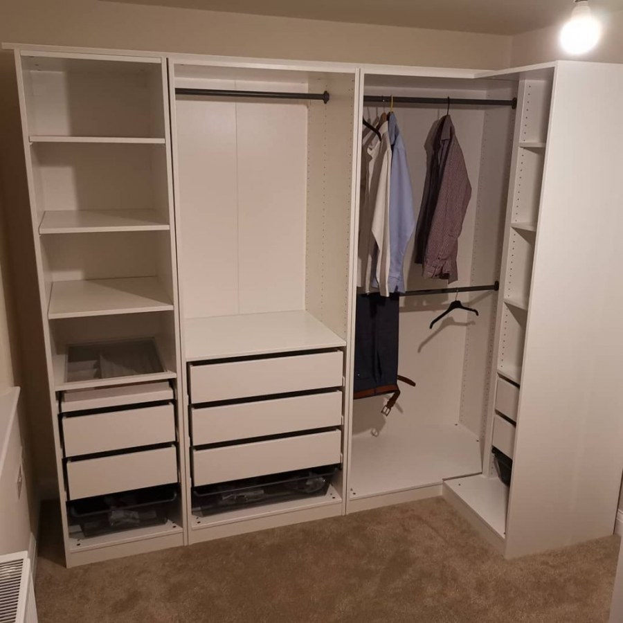 Угловой шкаф ikea в интерьере