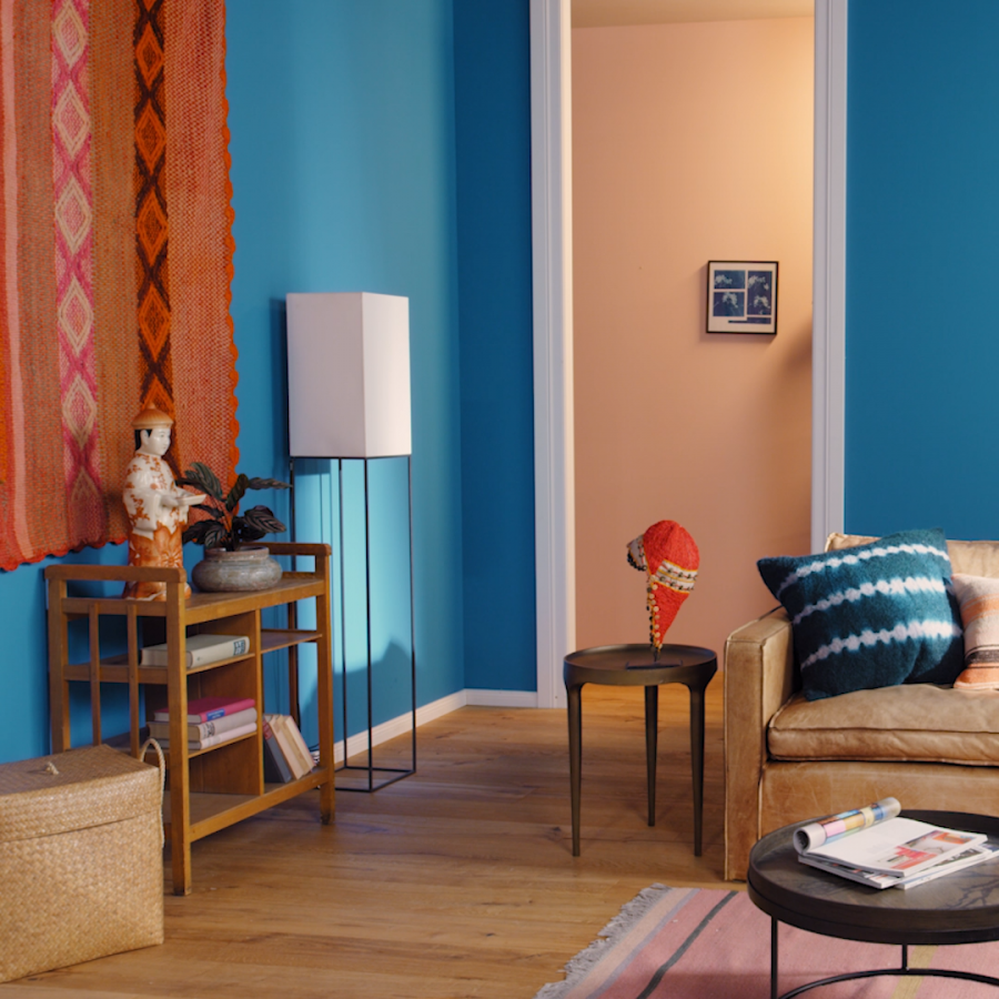 Сочетание с голубым